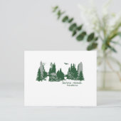 Sierra Nevada bergen en bomen Briefkaart (Staand voorkant)