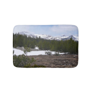 Sierra Nevada bergen en sneeuw op Yosemite Badmat
