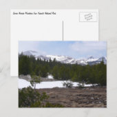 Sierra Nevada bergen en sneeuw op Yosemite Briefkaart (Voorkant / Achterkant)