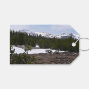 Sierra Nevada bergen en sneeuw op Yosemite Cadeaulabel