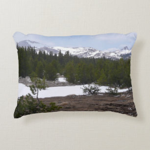 Sierra Nevada bergen en sneeuw op Yosemite Decoratief Kussen