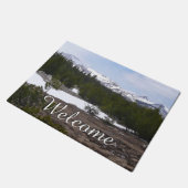 Sierra Nevada bergen en sneeuw op Yosemite Deurmat (Schuin)