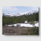 Sierra Nevada bergen en sneeuw op Yosemite Gastenboek (Achterkant)