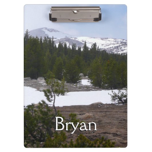 Sierra Nevada bergen en sneeuw op Yosemite Klembord (Voorkant)