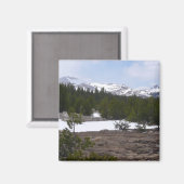 Sierra Nevada bergen en sneeuw op Yosemite Magneet (Voorkant / Achterkant)