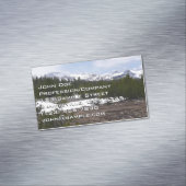 Sierra Nevada bergen en sneeuw op Yosemite Magnetisch Visitekaartje (Voorbeeld)