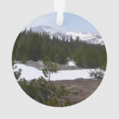Sierra Nevada bergen en sneeuw op Yosemite Ornament (achterkant)