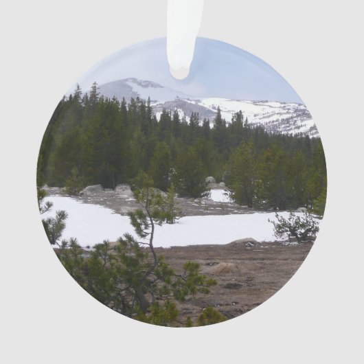 Sierra Nevada bergen en sneeuw op Yosemite Ornament (voorkant)