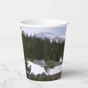 Sierra Nevada bergen en sneeuw op Yosemite Papieren Bekers
