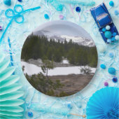 Sierra Nevada bergen en sneeuw op Yosemite Papieren Bordje (Feest)