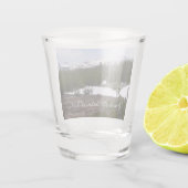 Sierra Nevada bergen en sneeuw op Yosemite Shot Glas (Achterkant)