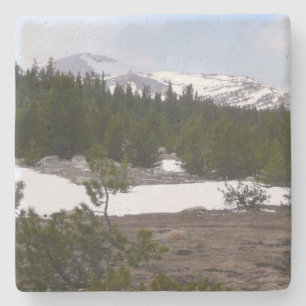 Sierra Nevada bergen en sneeuw op Yosemite Stenen Onderzetter