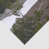 Sierra Nevada bergen en sneeuw op Yosemite Tissuepapier (Detail)