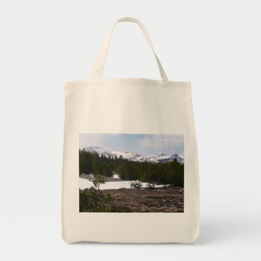 Sierra Nevada bergen en sneeuw op Yosemite Tote Bag (Voorkant)