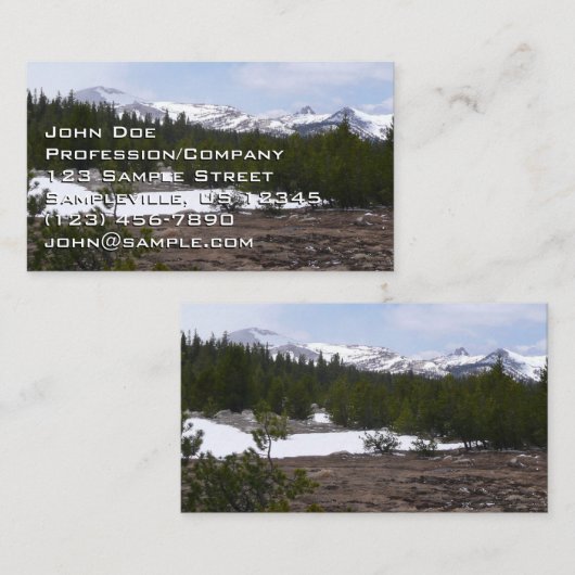 Sierra Nevada bergen en sneeuw op Yosemite Visitekaartje (Voorkant / Achterkant)