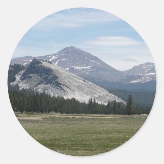 Sierra Nevada bergen III Nationaal Park Yosemite Ronde Sticker (Voorkant)