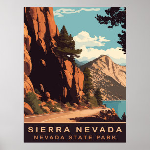 Sierra Nevada, Bergen, Reizen Poster