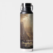 Sierra Nevada CA  landschap Art Monogrammen Waterfles (Voorkant)