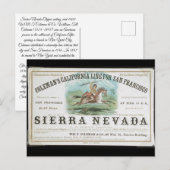 Sierra Nevada Clipper zeilschip 1900 Briefkaart (Voorkant / Achterkant)