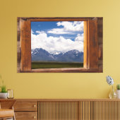 Sierra Nevada door Cabin Window Canvas Afdruk (Insitu (Woonkamer))