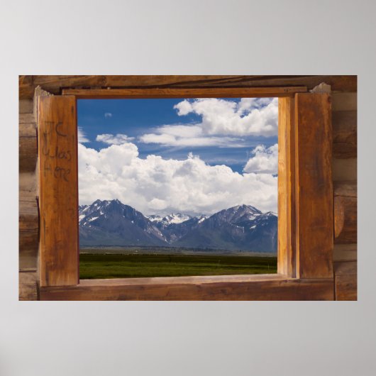 Sierra Nevada door Cabin Window Poster (Voorkant)