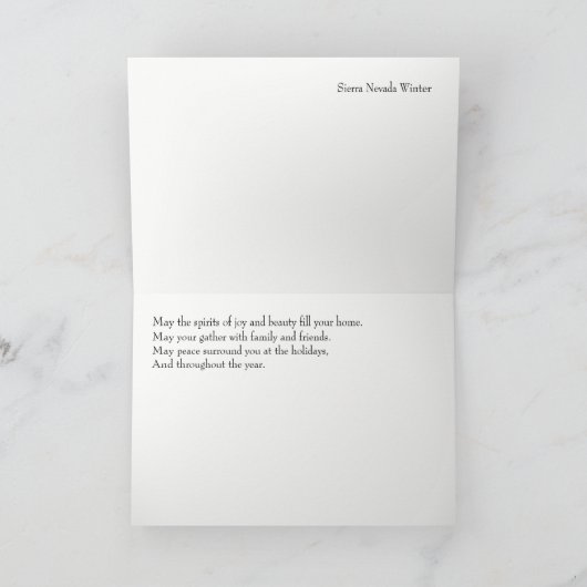 Sierra Nevada Feestdagen Kaart (Binnen)