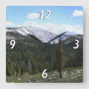 Sierra Nevada-gebergte II vanuit Yosemite Vierkante Klok