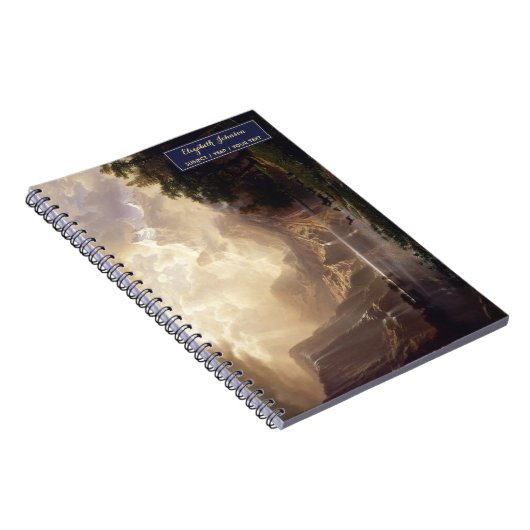 Sierra Nevada Landscape Art Gold Monogram Sketch Notitieboek (Rechterzijde)