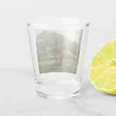 Sierra Nevada Mountains (Amerikaans bos) Shot Glas (Achterkant)