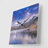 Sierra Nevada Mountains, Autumn, CA Vierkante Klok (Hoek)