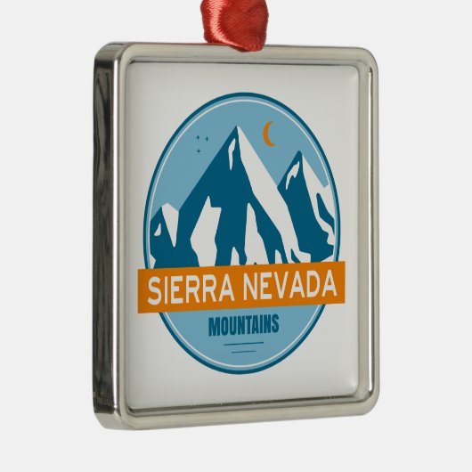Sierra Nevada Mountains California Metalen Ornament (Rechts)