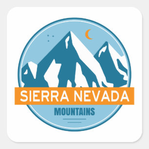 Sierra Nevada Mountains California Vierkante Sticker