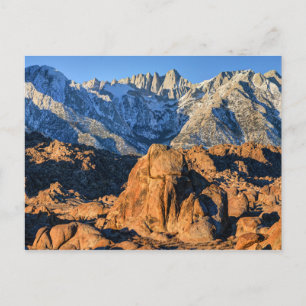 Sierra Nevada Mountains en Alabama Hills Sunrise Briefkaart