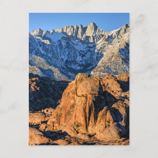 Sierra Nevada Mountains en Alabama Hills Sunrise Briefkaart (Voorkant)