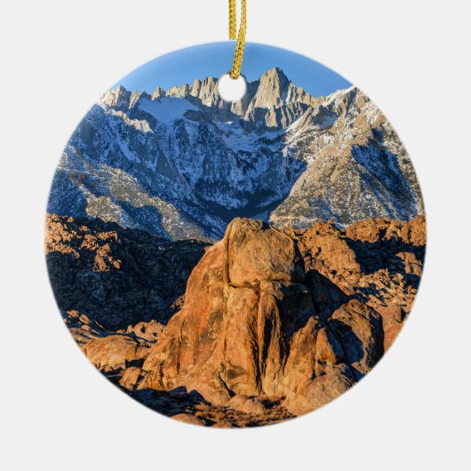 Sierra Nevada Mountains en Alabama Hills Sunrise Keramisch Ornament (Voorkant)