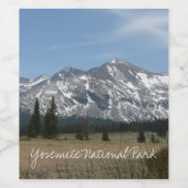 Sierra Nevada Mountains I from Yosemite Wijn Etiket (Enkel label)
