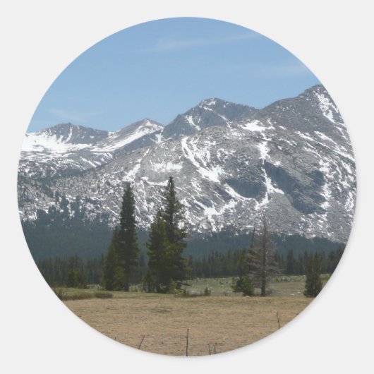 Sierra Nevada Mountains I uit Yosemite Ronde Sticker (Voorkant)