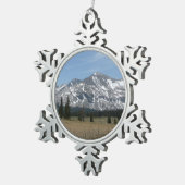 Sierra Nevada Mountains I uit Yosemite Tin Sneeuwvlok Ornament (Rechts)