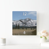 Sierra Nevada Mountains I uit Yosemite Vierkante Klok (Huis)