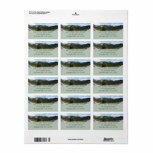 Sierra Nevada Mountains II uit Yosemite Etiket (Full Sheet)