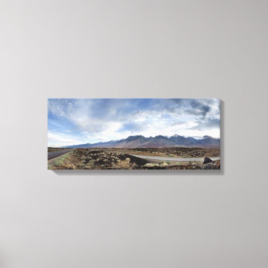 Sierra Nevada Mountains of Owens Valley Canvas Afdruk (Voorkant)