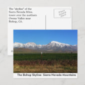 Sierra Nevada nabij bisschop, CA-briefkaart Briefkaart (Voorkant / Achterkant)