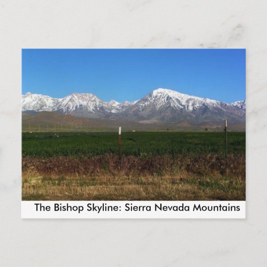 Sierra Nevada nabij bisschop, CA-briefkaart Briefkaart (Voorkant)