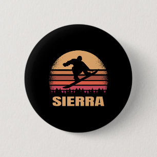 Sierra Nevada Snowboarding Outdoor Vintage 80 s Re Ronde Button 5,7 Cm