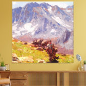 “Sierra Packer” Westerse kunst van Edgar Payne Canvas Afdruk (Insitu (Woonkamer))