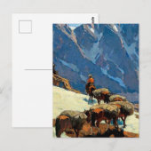 "Sierra Pass" Westerne kunst van Edgar Payne Briefkaart (Voorkant / Achterkant)