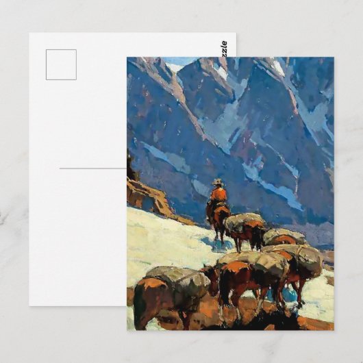 "Sierra Pass" Westerne kunst van Edgar Payne Briefkaart (Voorkant / Achterkant)
