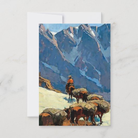 “Sierra Pass” Westerse kunst van Edgar Payne Bedankkaart (Voorkant)
