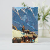 “Sierra Pass” Westerse kunst van Edgar Payne Bedankkaart (Staand voorkant)