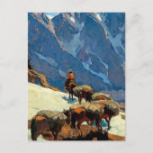 “Sierra Pass” Westerse kunst van Edgar Payne Briefkaart (Voorkant)